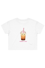 Bubble tea Crop Tee - Flowers&Gold