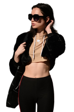 Rose Crop Hoodie - Flowers&Gold