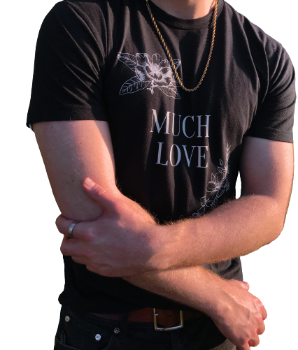 Much Love Eco Performance Tee - Flowers&Gold