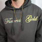 Flowers&Gold Charcoal Hoodie