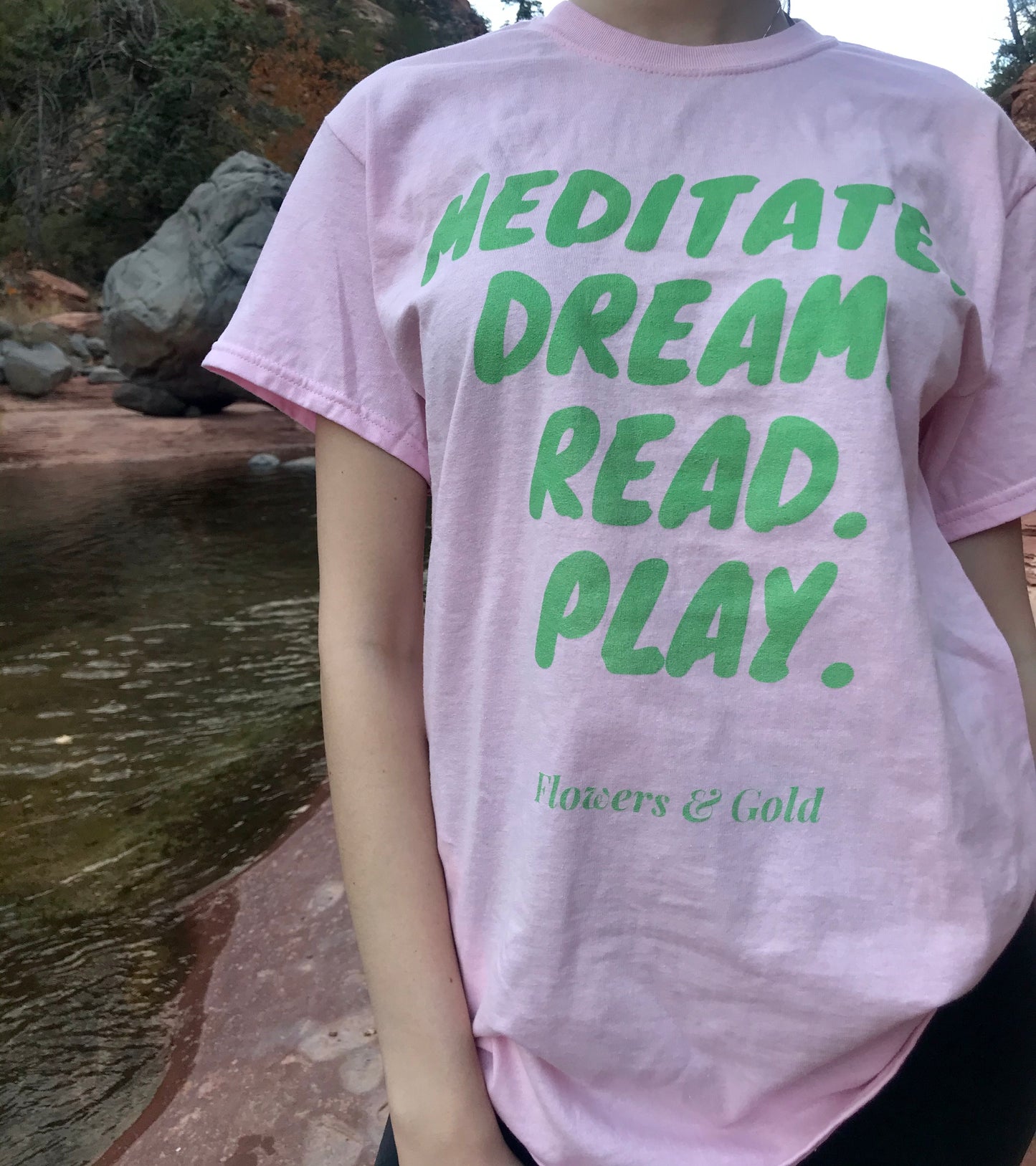 Mediate. Dream. Read. Play. T shirt