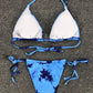 blue tie dye triangle bikini
